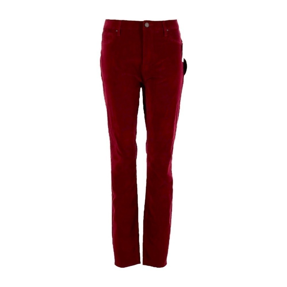 Articles of Society Hilary High Rise Red Velvet Skinny Ankle Jeans Perren 32 NWT